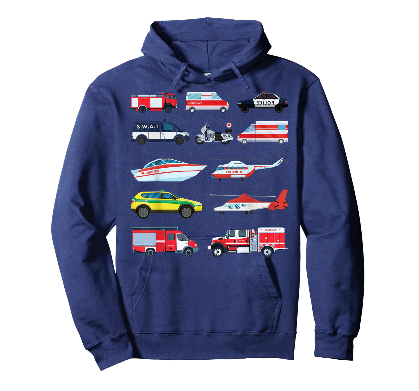 Emergency Vehicles, Emergency Boy and Girl T-Shirt
