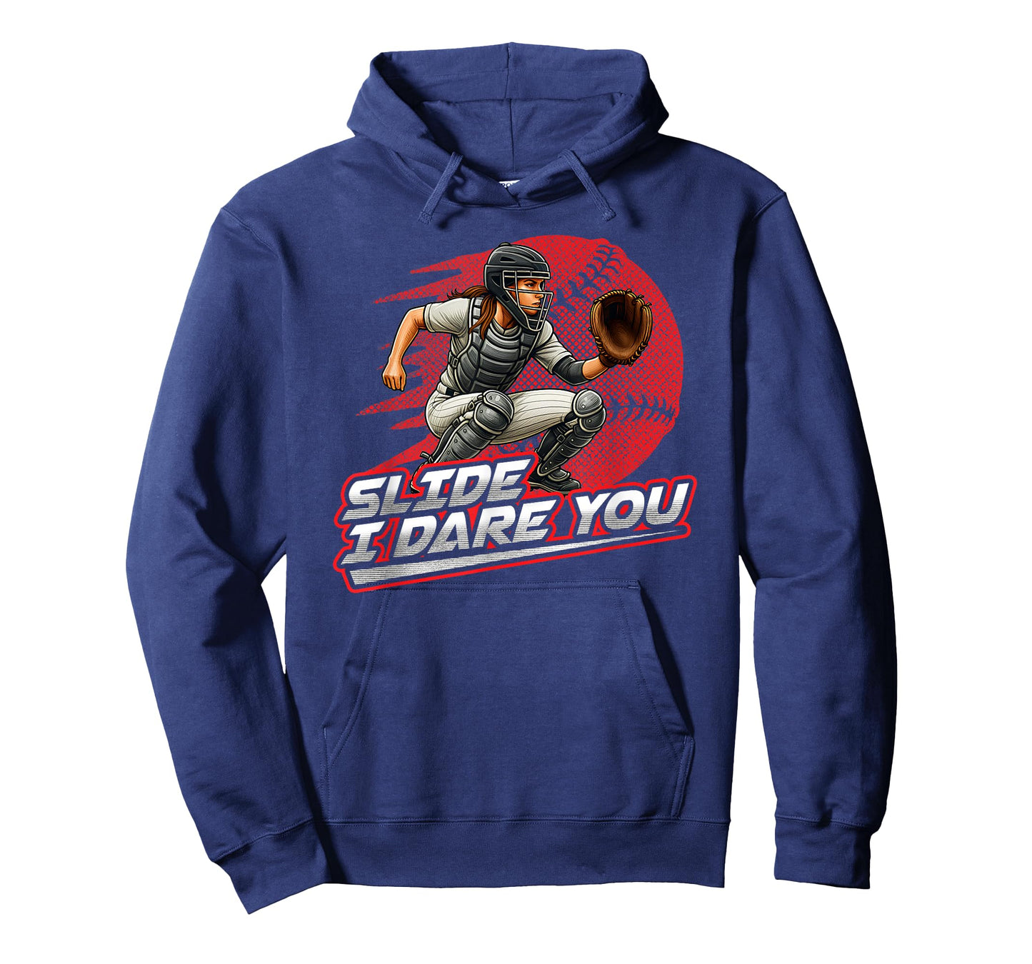 Softball Catcher Slide I Dare You Strong Girl Design T-Shirt