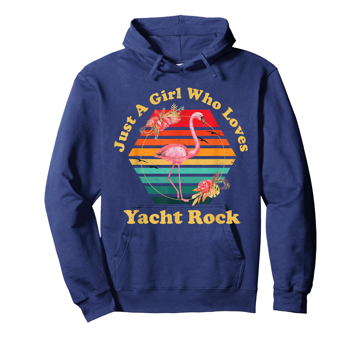 Retro Flamingo Just A Girl Who Loves Yacht Rock Vintage T-Shirt