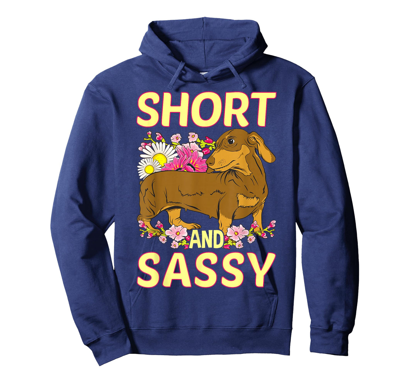 Short and Sassy Cute Flower Dachshund Weiner Dog T-Shirt