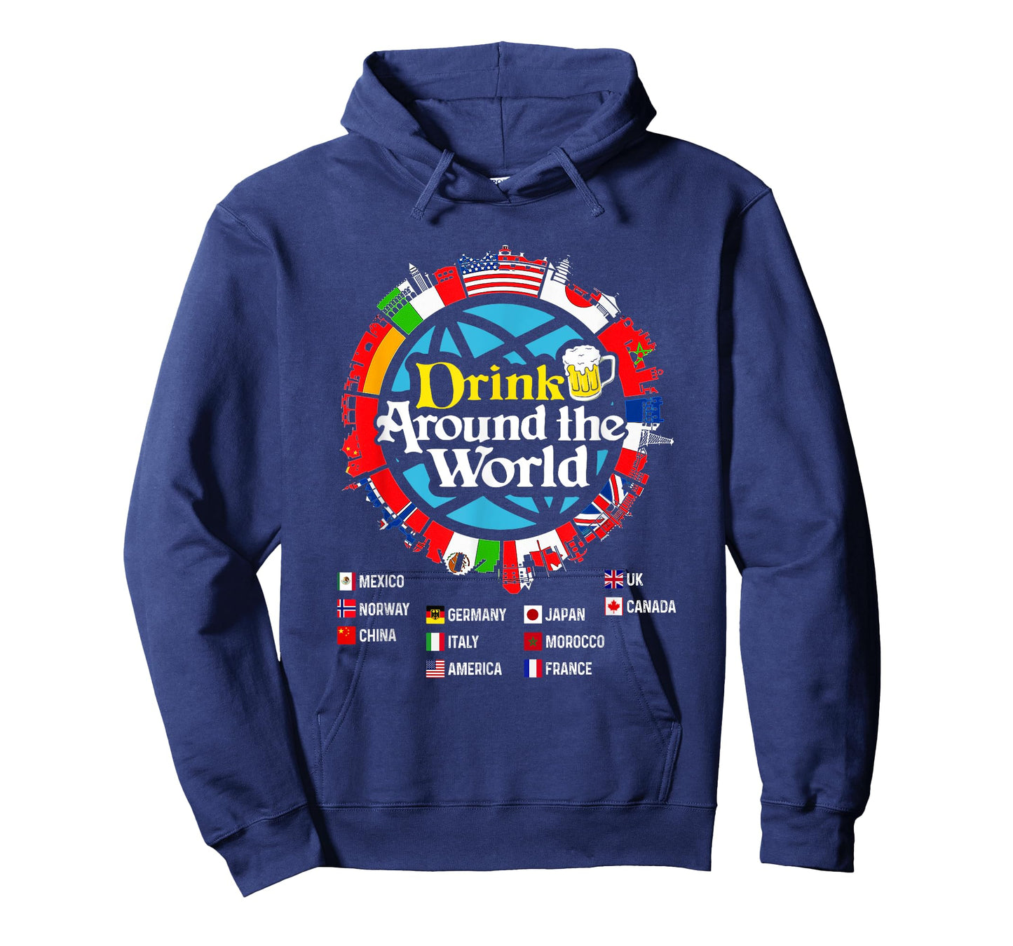 Funny Drinkers Quote Adults Vacations Drinking Countries T-Shirt