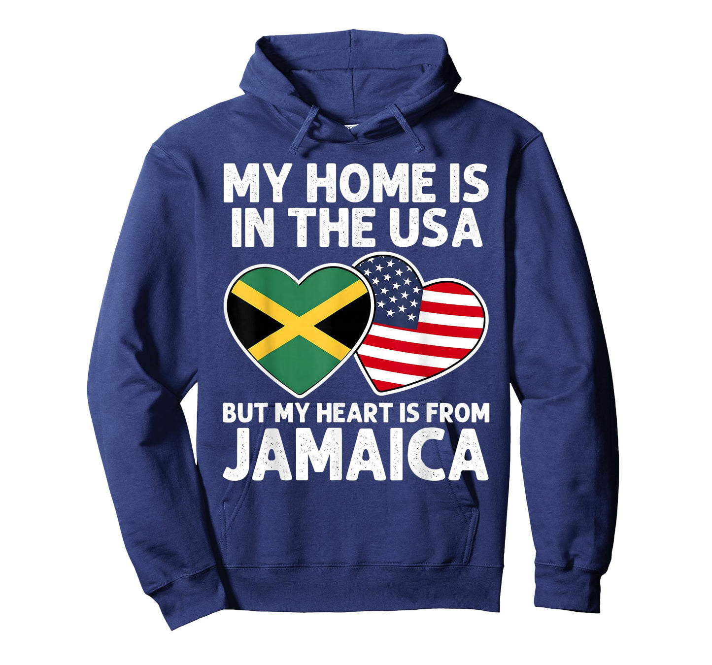 My Home USA My Heart Jamaica Jamaican American Pride Flag T-Shirt