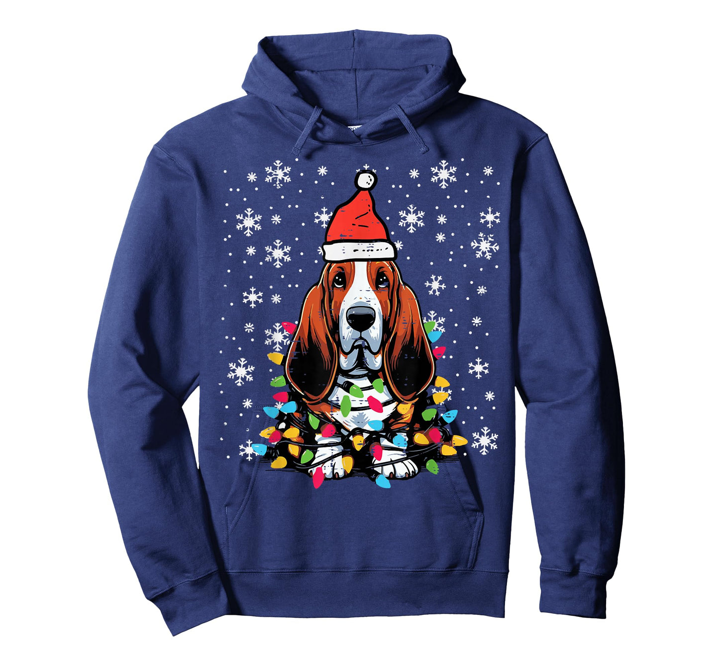 Christmas Basset Hound Cute Xmas Dog Owner Men Women Kids T-Shirt