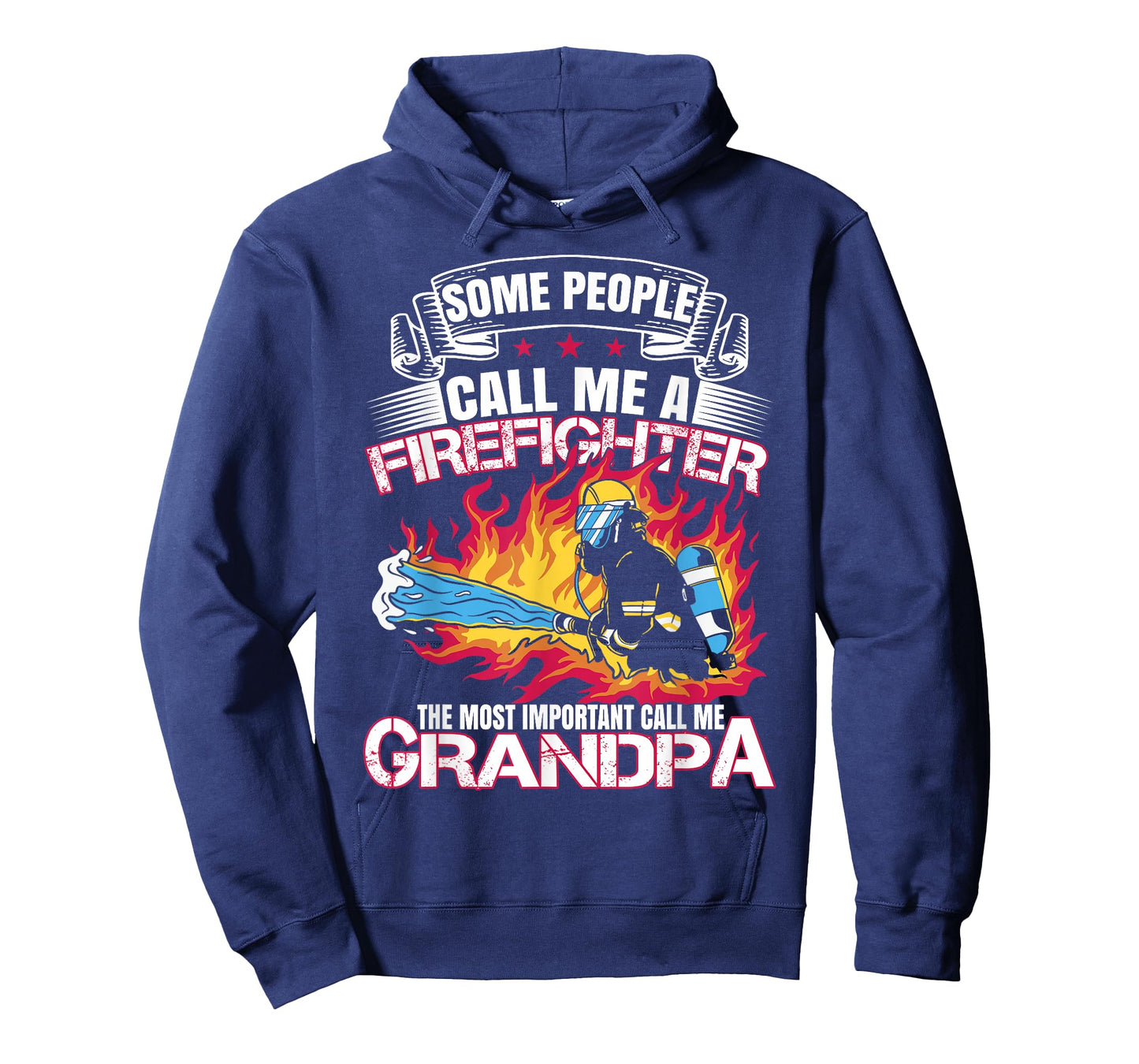 Funny Fireman Grandpa Fire Department Proud Firefighter T-Shirt