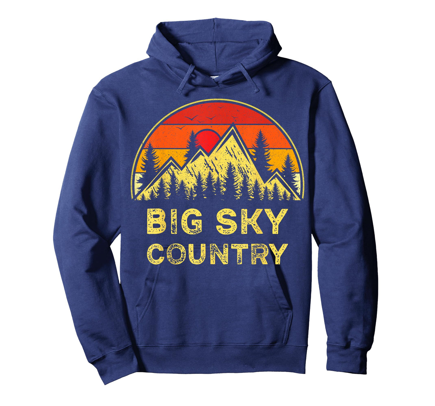 Vintage Big Sky Country Montana MT Mountains Hiking Souvenir T-Shirt