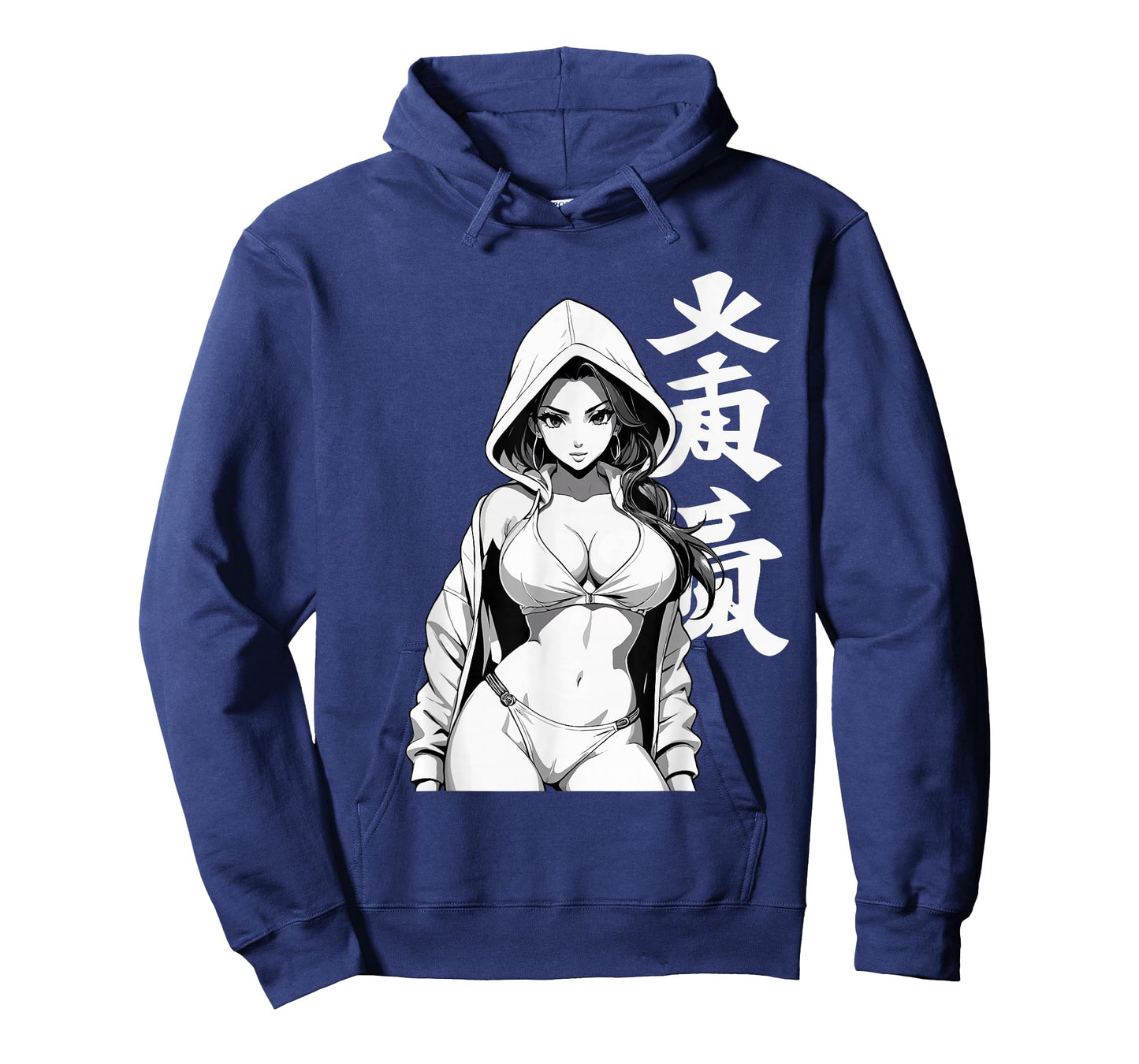 Sexy Waifu Sport Anime Girl Japanese in Black White Art T-Shirt