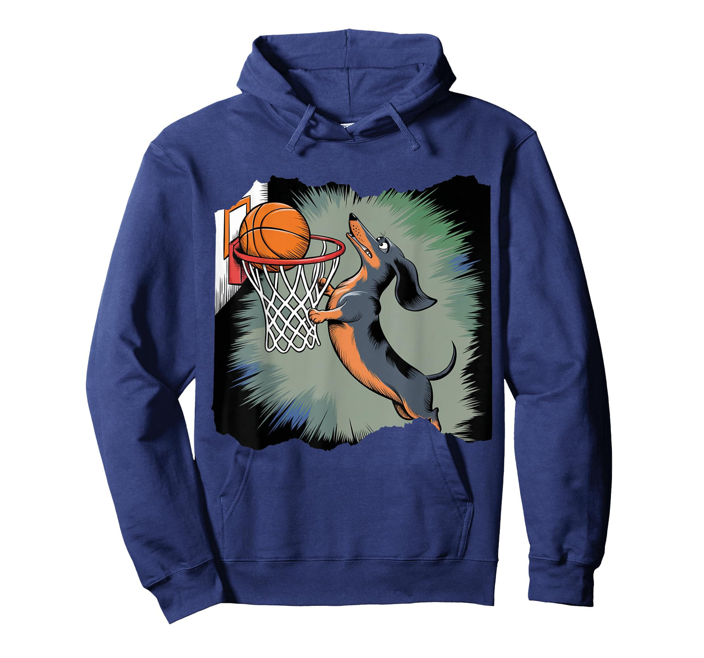 Dachshund Chiweenie Wiener Dog Playing Basketball Funny Dog T-Shirt