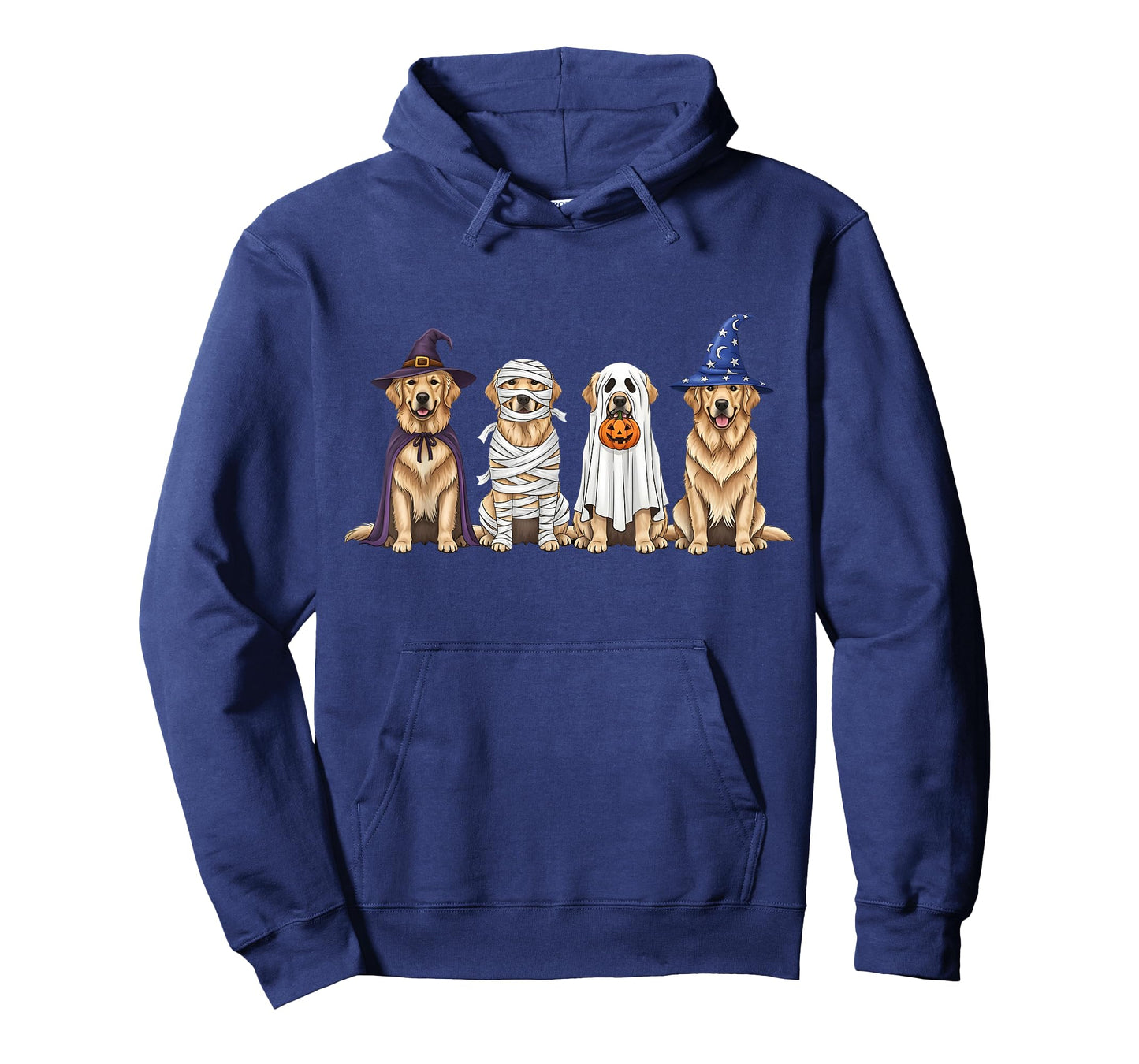 Golden Retriever Dog Witch Mummy Ghost Boo Costume Halloween T-Shirt