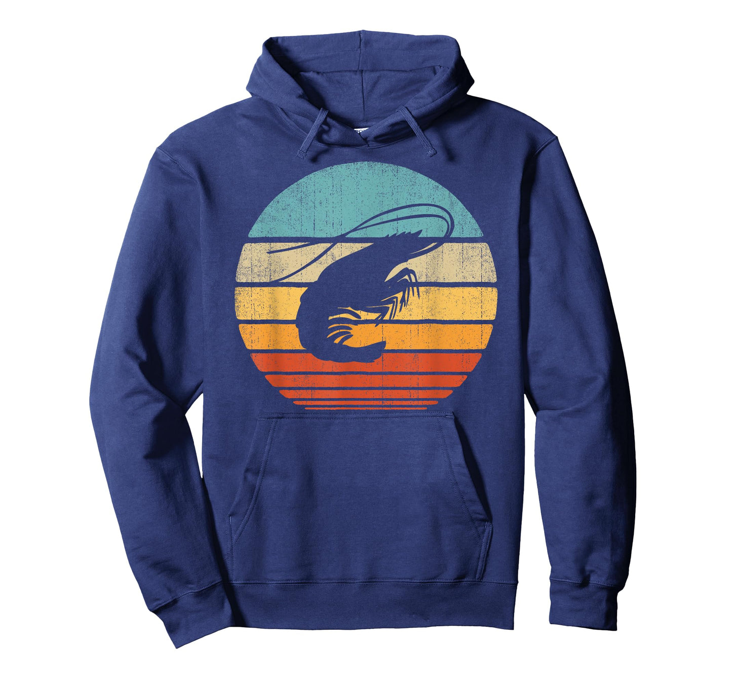 Shrimp Retro Vintage 60s 70s Sunset Sea Animal Seafood Lover T-Shirt