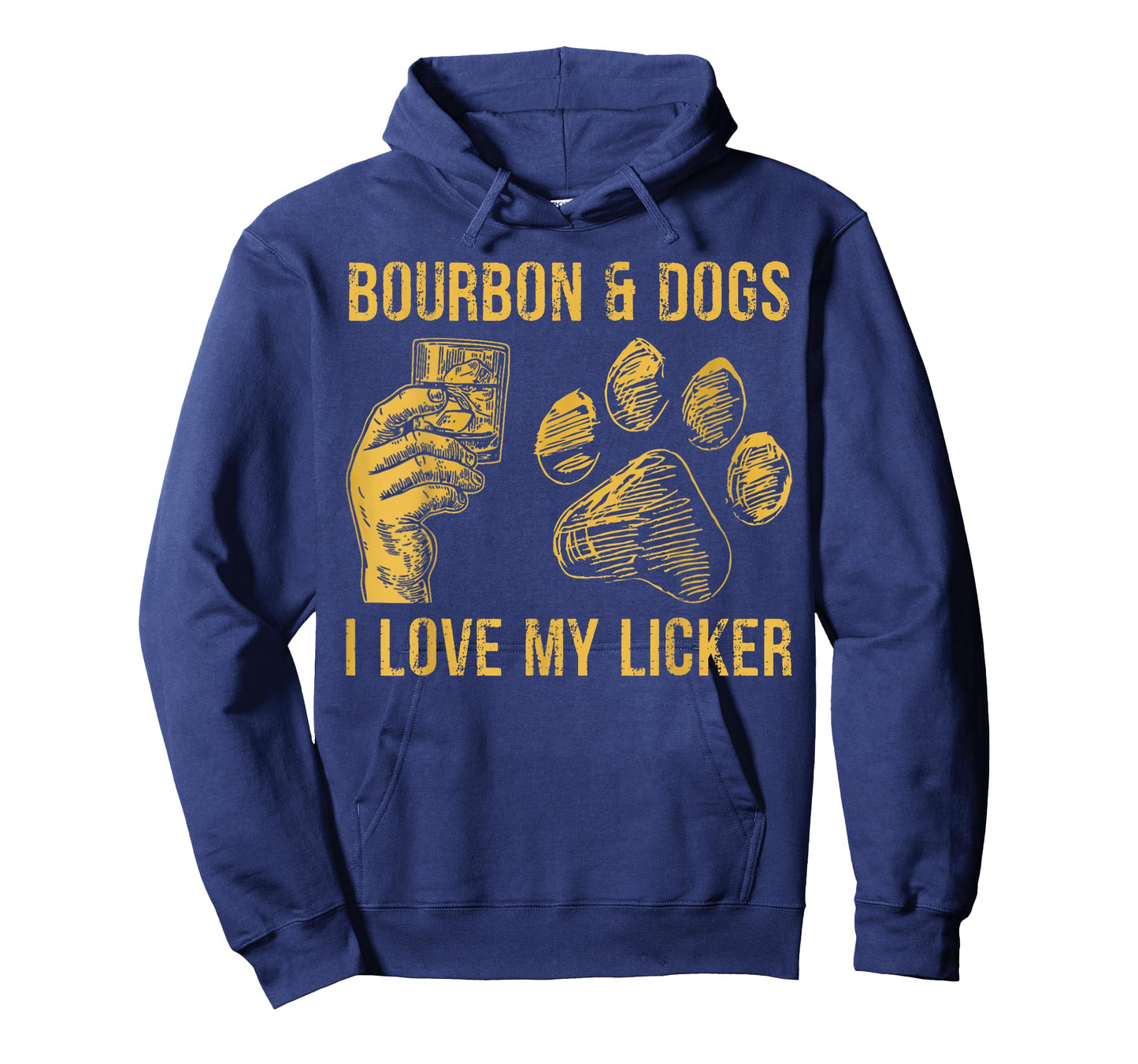 Bourbon and Dogs I Love My Licker Bourbon Drinking Lover Dog T-Shirt