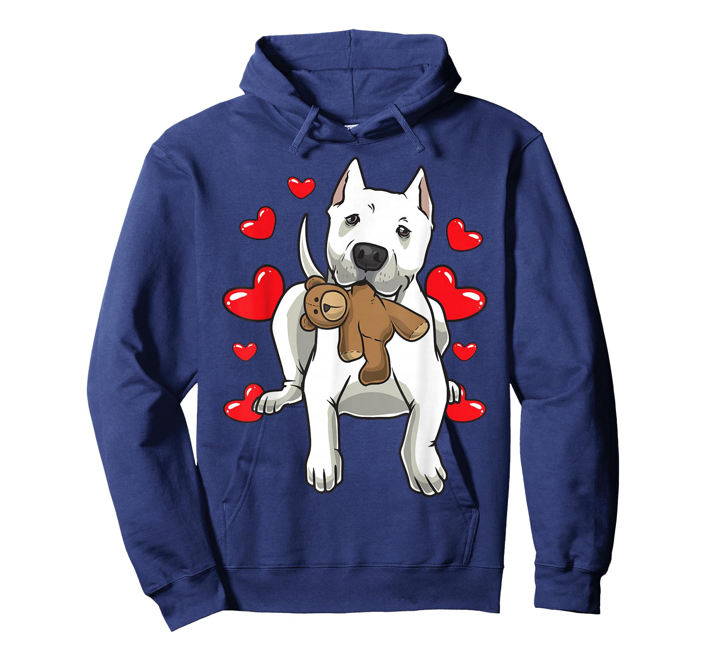 Dogo Argentino Dog With Stuffed Animal And Hearts T-Shirt
