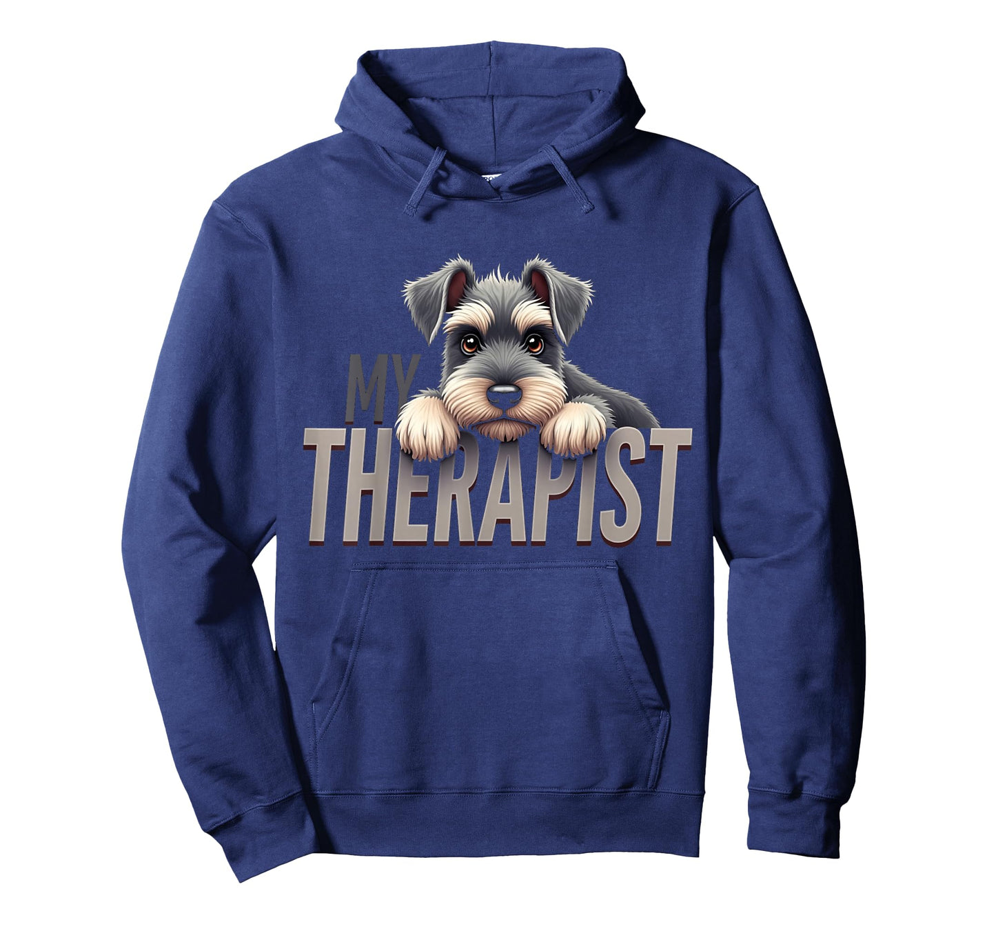 Funny Schnau Puppy My Therapist Schnauzer Dog T-Shirt