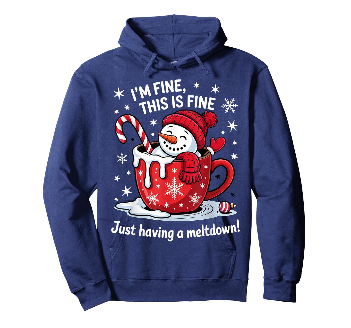 I'm Fine This is Fine Just Having Meltdown Christmas T-Shirt
