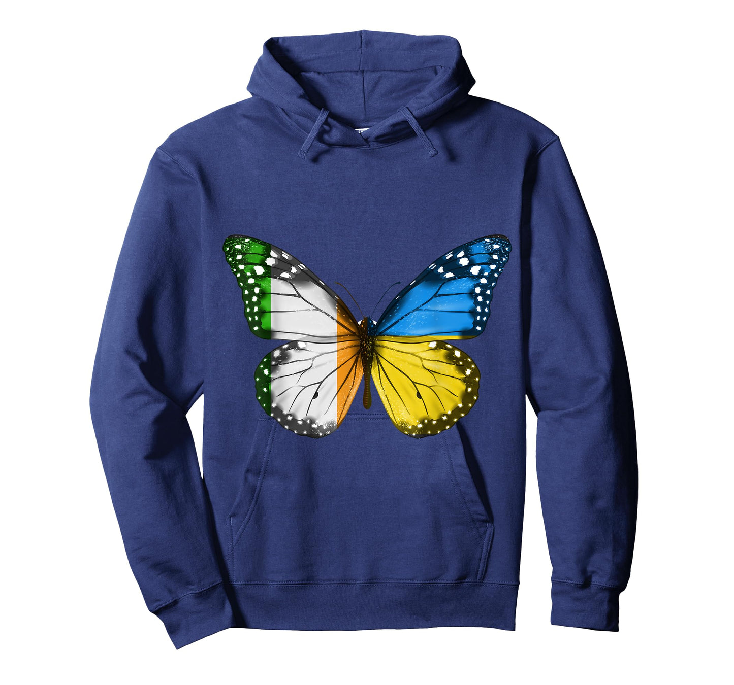 Irish Ukrainian Flag Butterfly Ireland Ukraine T-Shirt
