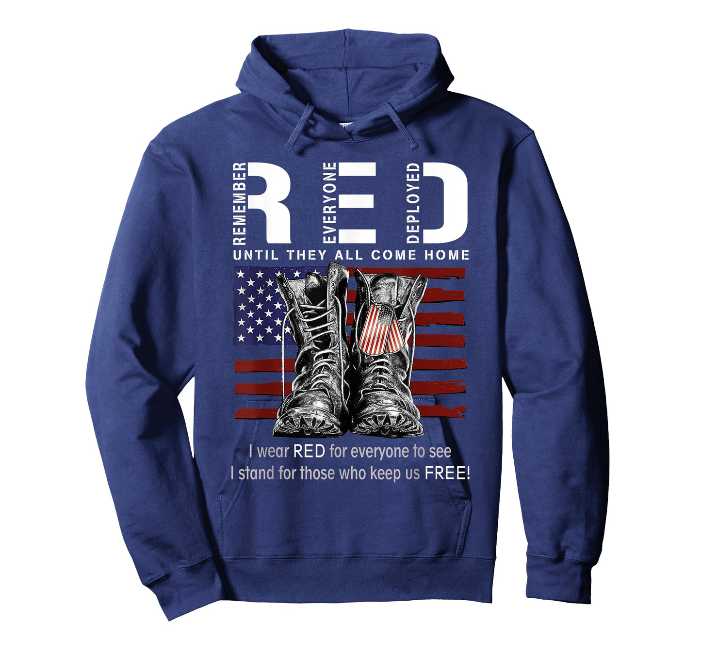 Red Until They All Come Home USA Flag T-Shirt