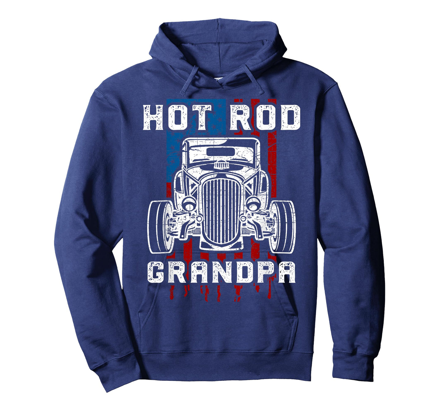 Hot Rod Grandpa Shirt Vintage Car American Flag Tee Women Men T-Shirt