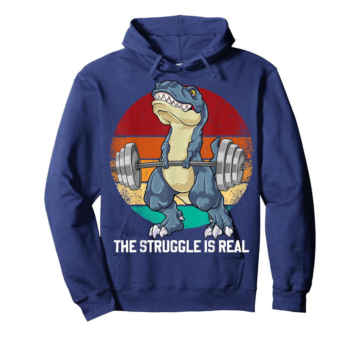 Dinosaur The Struggle Is Real Weightlifting T Rex Workout T-Shirt