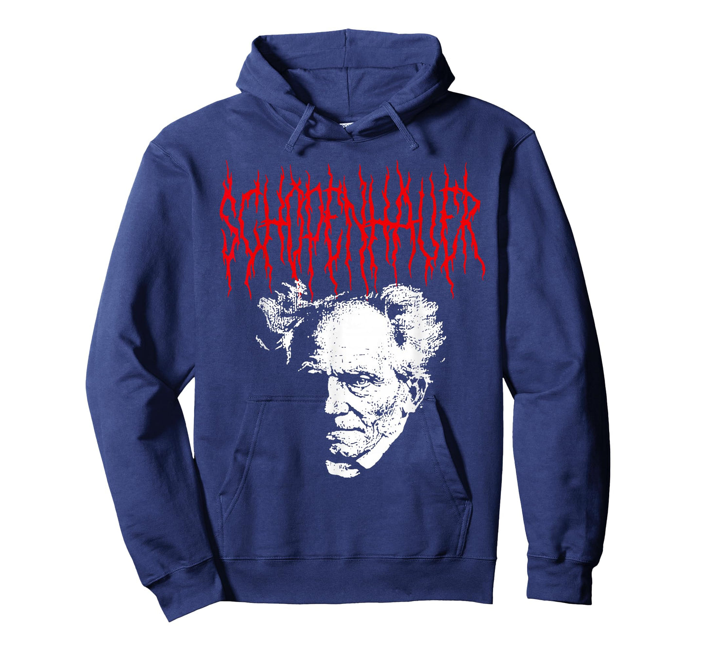 Arthur Schopenhauer Death-Metal Style Philosophy Design T-Shirt