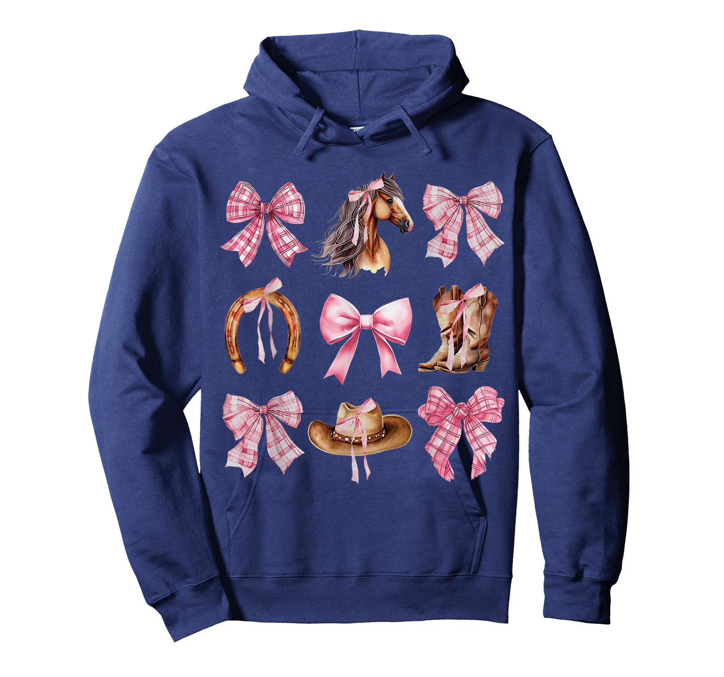 Western Girl Country Rodeo Pink Cowgirl Horse Coquette Bow T-Shirt