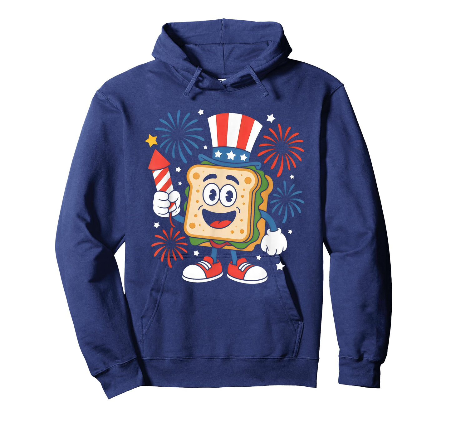 Clubhouse Sandwich Independence Day 4th of July Foodie T-Shirt