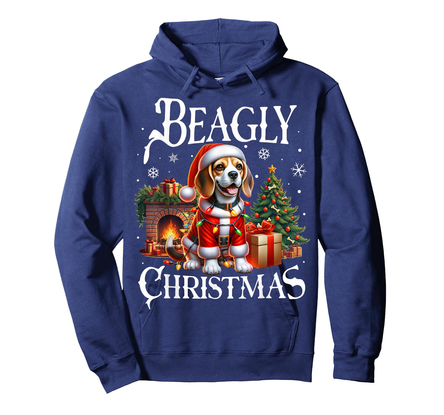 Christmas Dogs Beagle Santa Claus Beagle Xmas Beagly Christmas Beagle Santa Claus T-Shirt - Unisex-Adults, Black, Small, Short Sleeve, T-Shirt