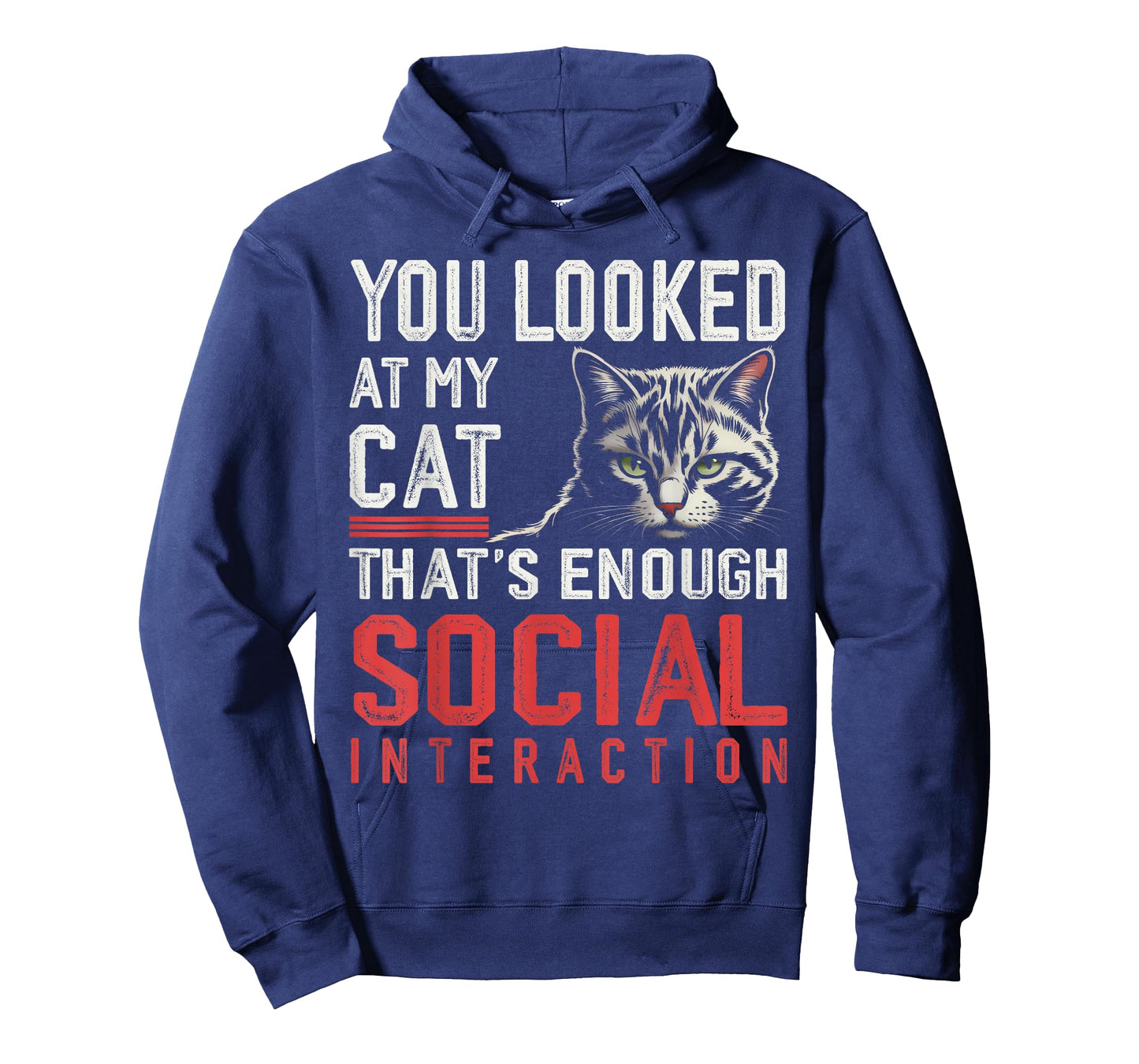 You Looked at My Cat โ Sarcastic Social Joke T-Shirt