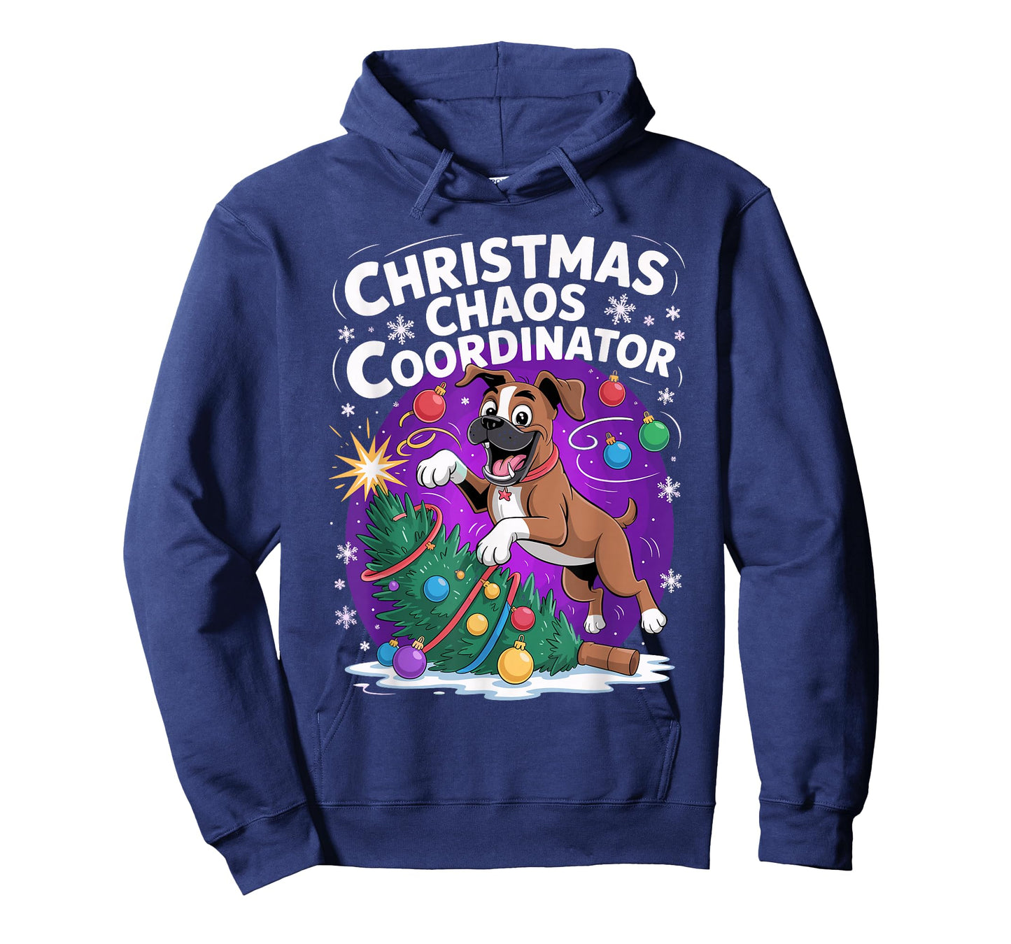 Christmas Chaos Coordinator Xmas Puppy Funny Christmas Boxer T-Shirt