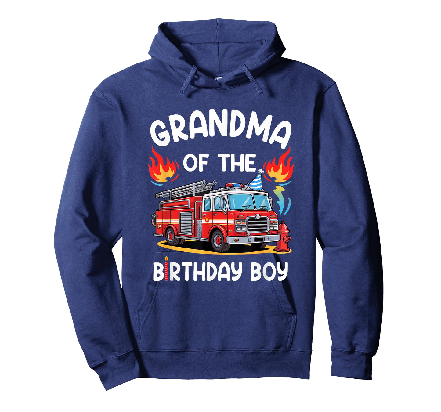 Grandma Of The Birthday Boy Fire Truck Firefighter 1St Party T-Shirt