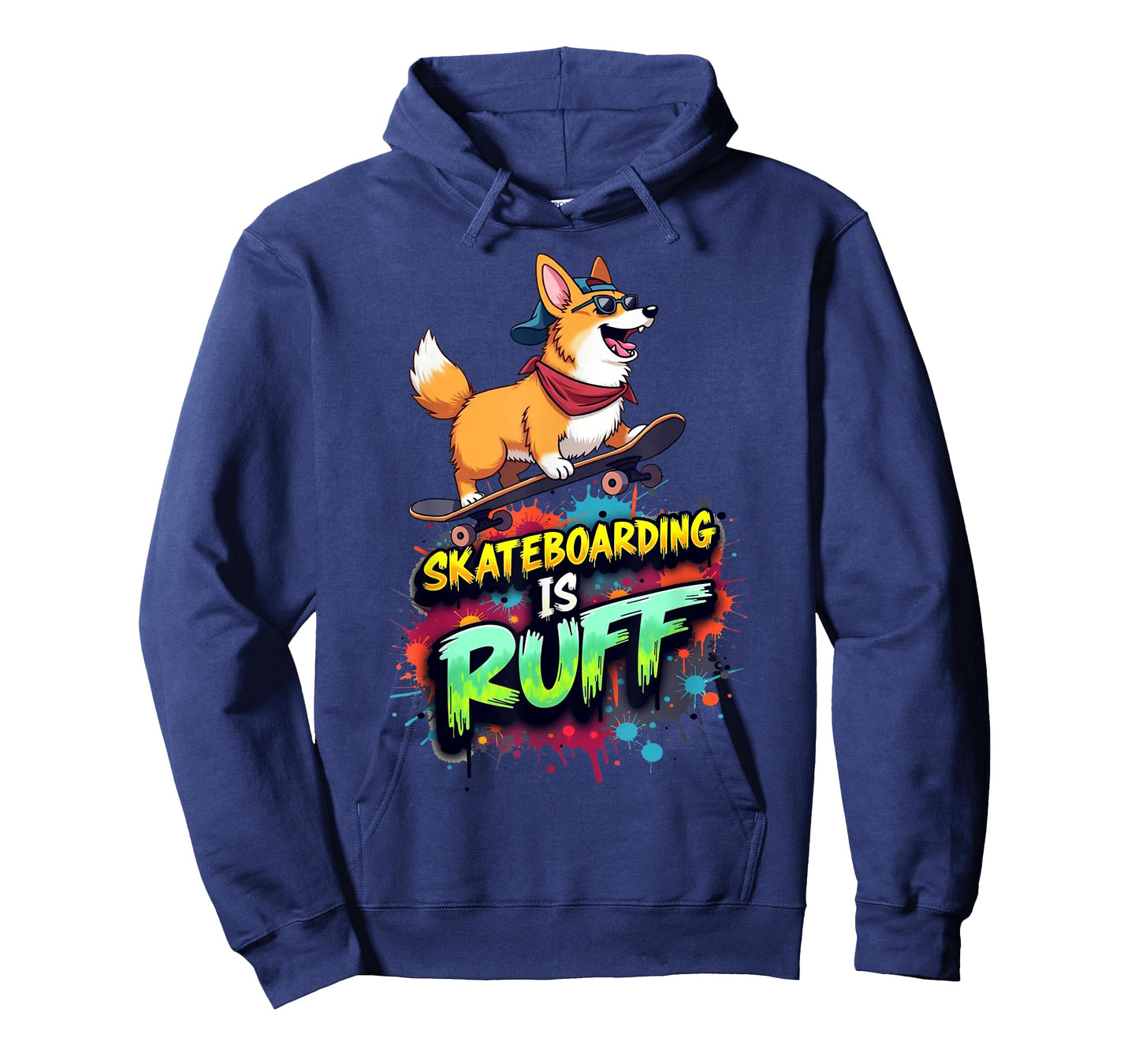 Funny Skateboarding Gift for Welsh Corgi Dog Owners T-Shirt