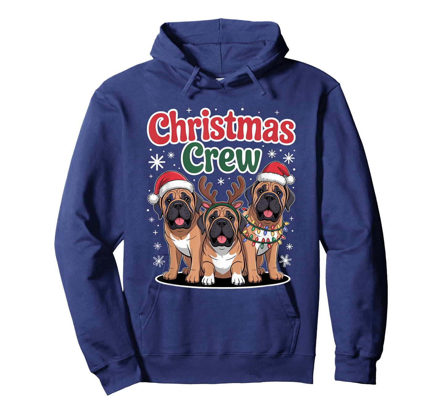 Christmas Crew Xmas Puppy Funny Christmas English Mastiff T-Shirt