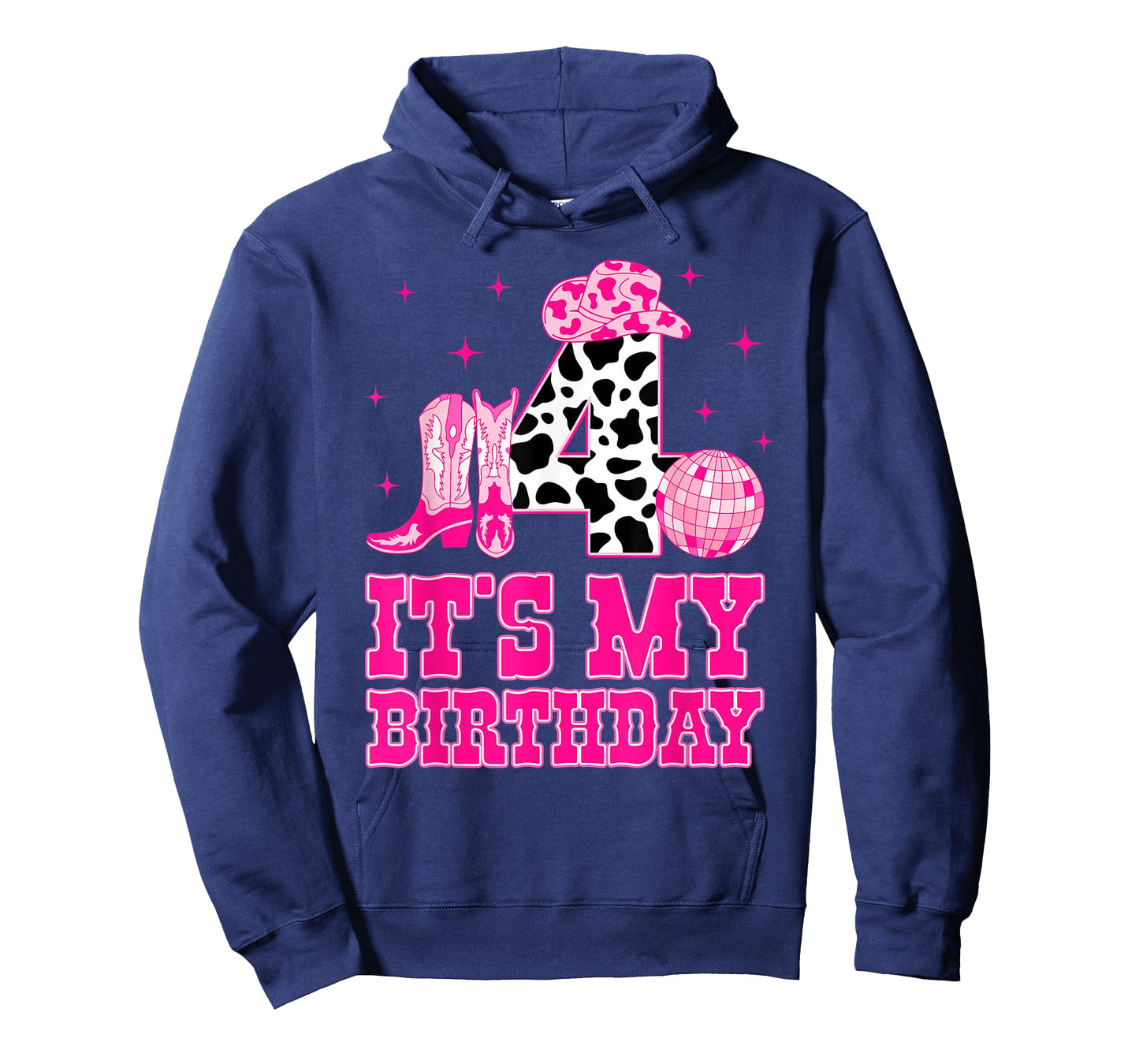It's My 4th Birthday Cowgirl 4 Years Old Western Kids Girls T-Shirt