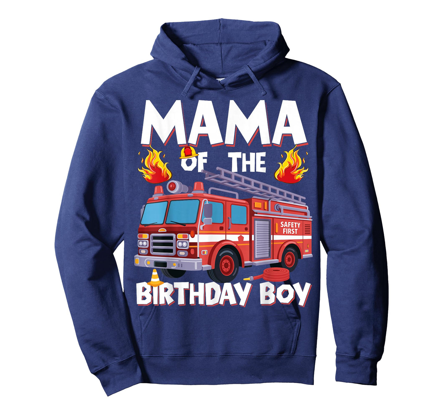 Mama of The Birthday Boy Fire Truck Firefighter Mama Bday T-Shirt