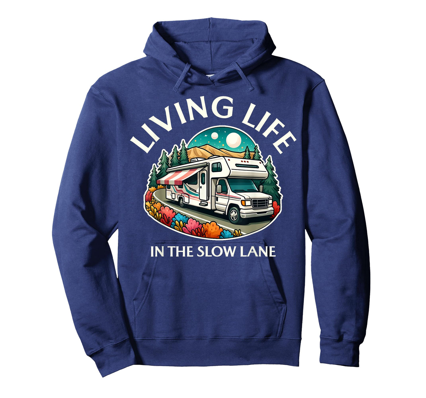 Funny Living Life Slow Lane RV Motorhome Camper Camping T-Shirt