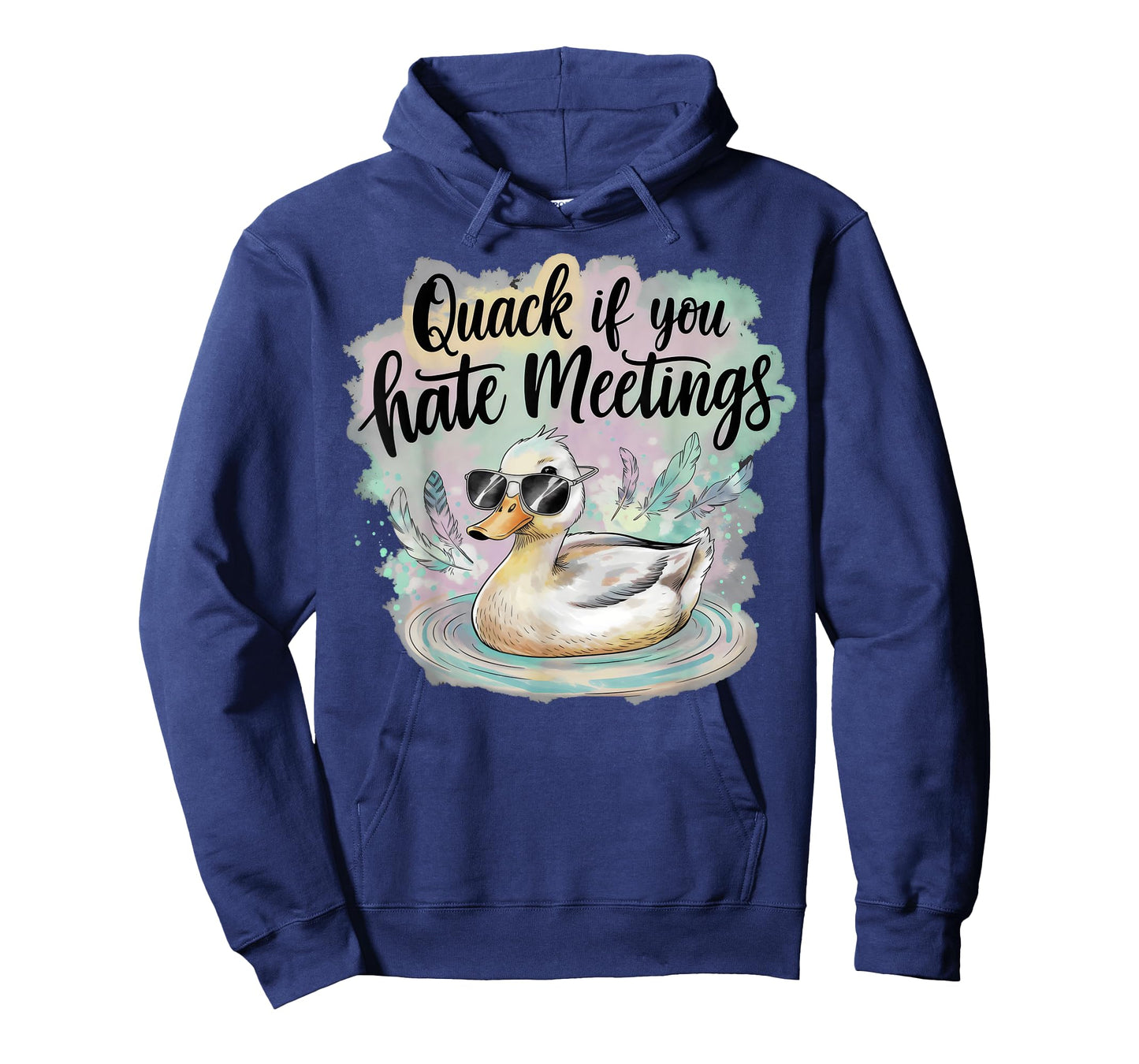 Funny Duck “Quack If You Hate Meetings” Work Humor T-Shirt