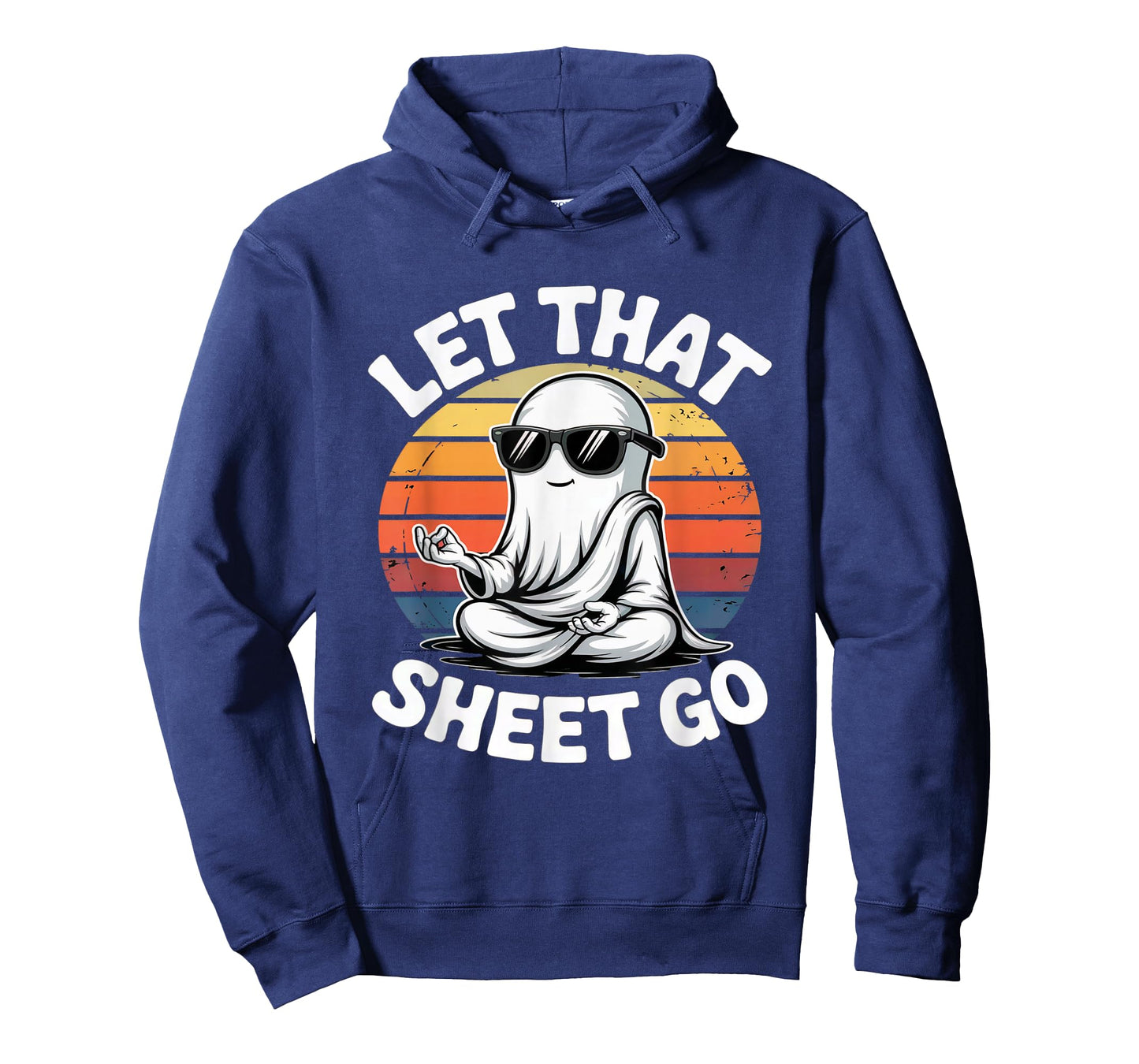 Let That Sheet Go Ghost Meditation Yoga Halloween Humor T-Shirt