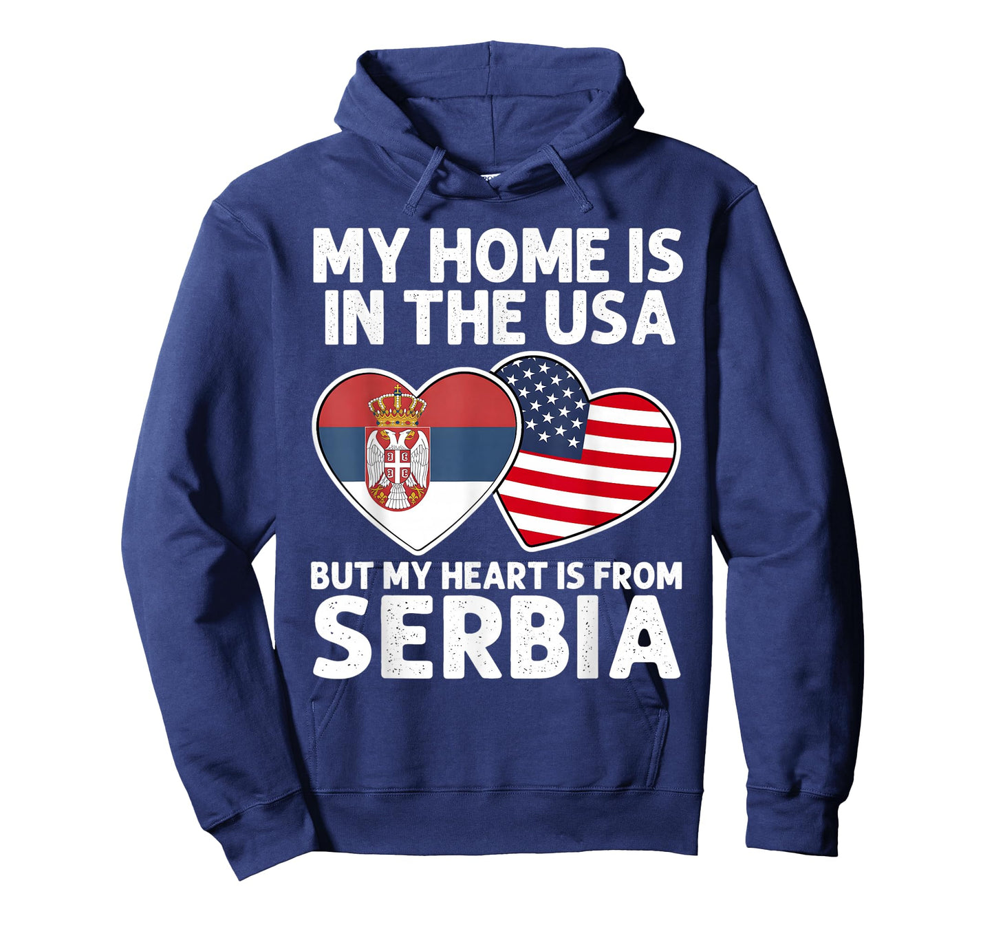 My Home USA My Heart Serbia Serbian American Pride Flag T-Shirt