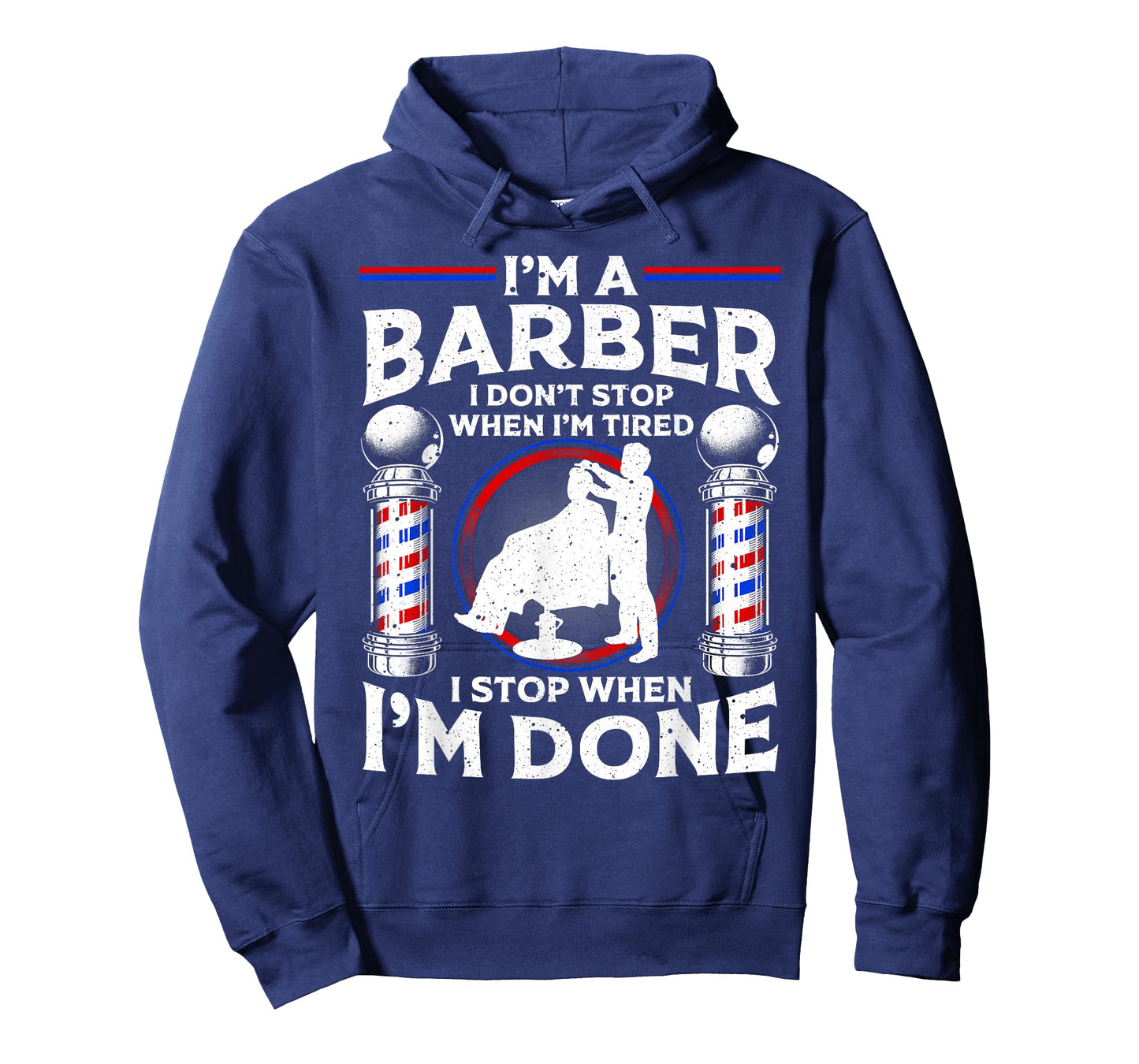 Funny Barber Designs for Men Dad Hairstyling Humor Quote T-Shirt Small
