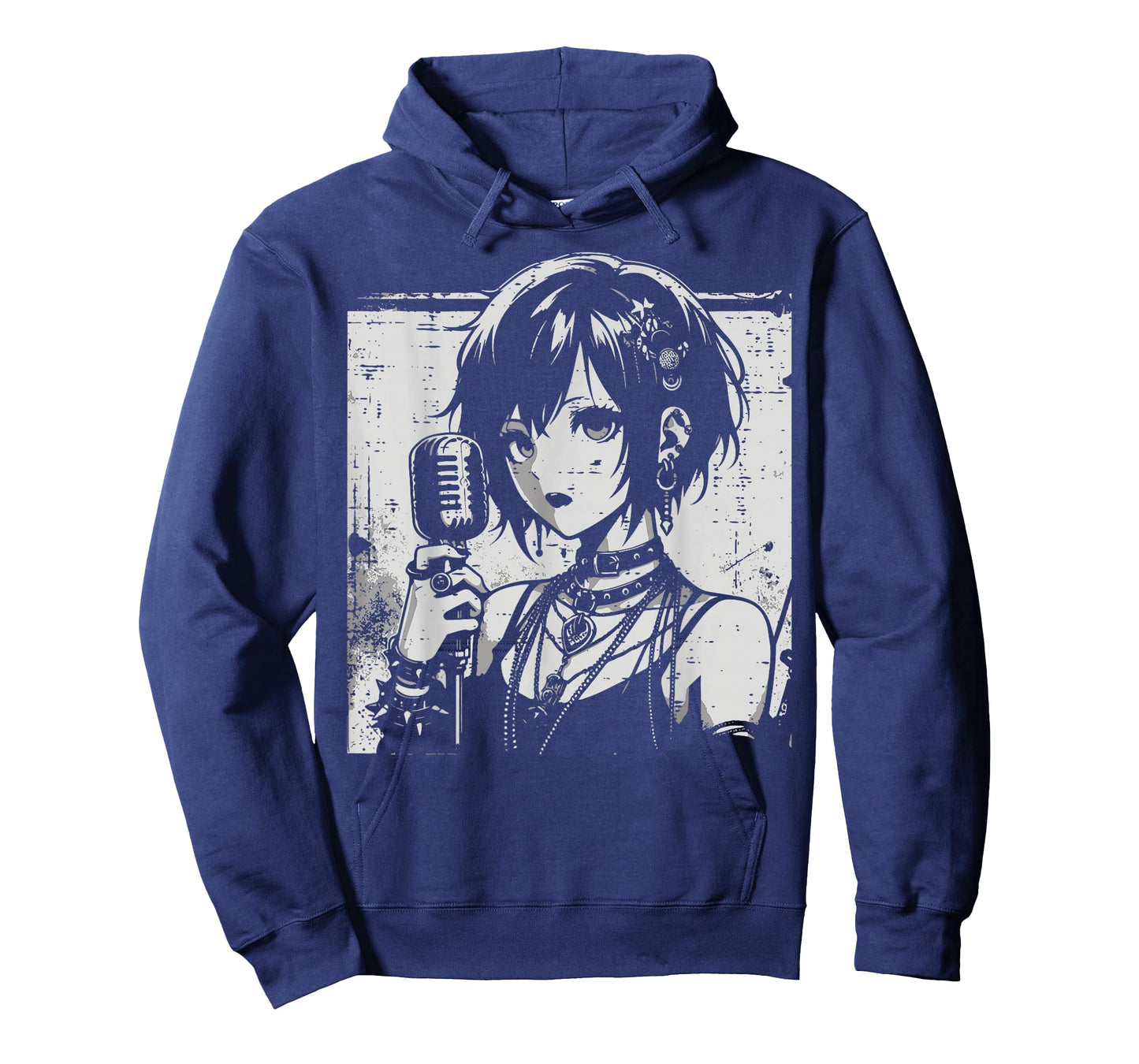 Anime Punk Girl Singing Japanese Manga Goth Women Men Kids T-Shirt