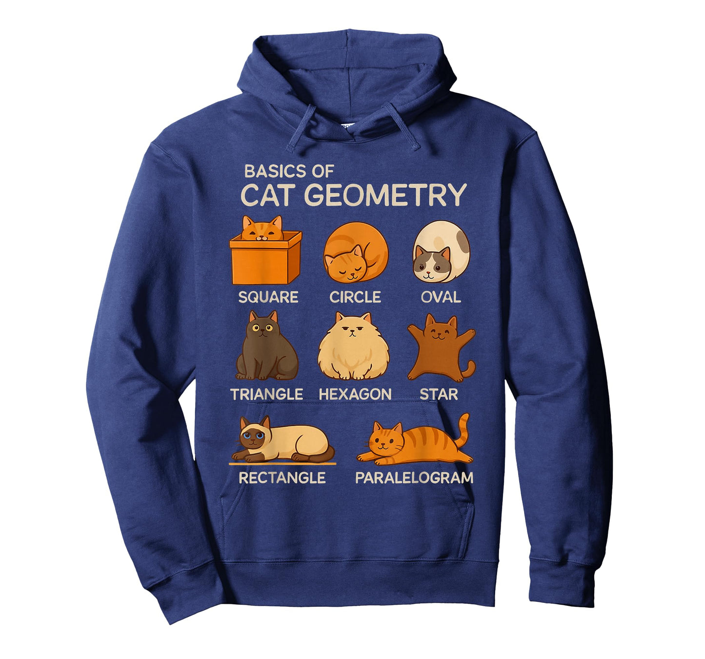 Basic Cat Geometry Cute Cat Cat Lover Cat Owner Math School T-Shirt