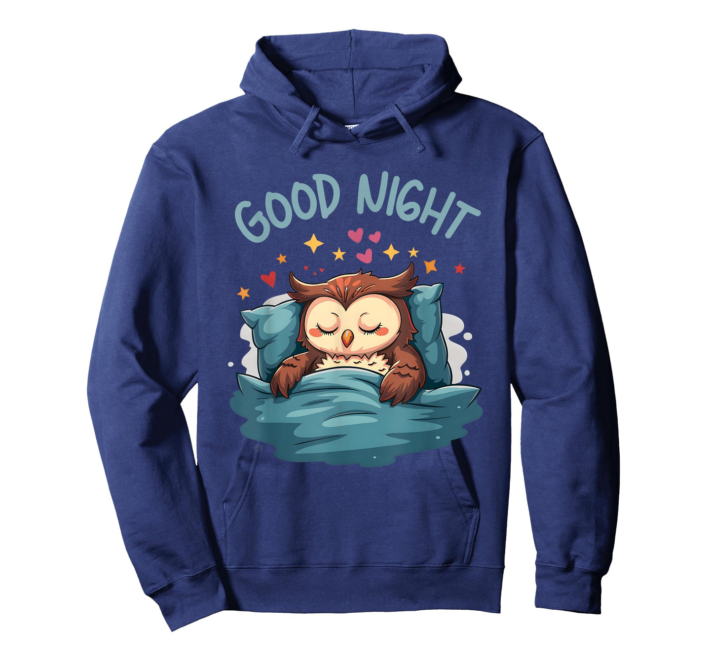 Cute Sleepy Owl Good Night Bedtime Illustration T-Shirt