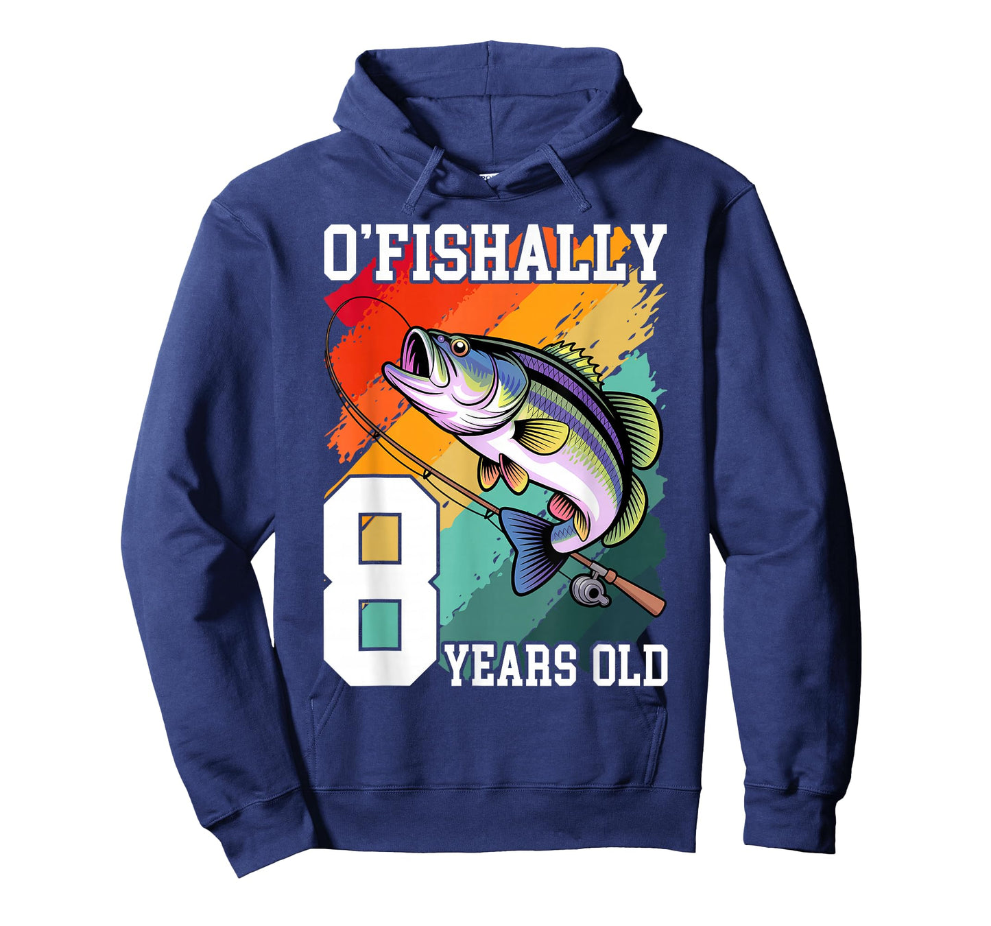 Ofishally 8 Years Old Fisherman 8th Birthday Fishing T-Shirt