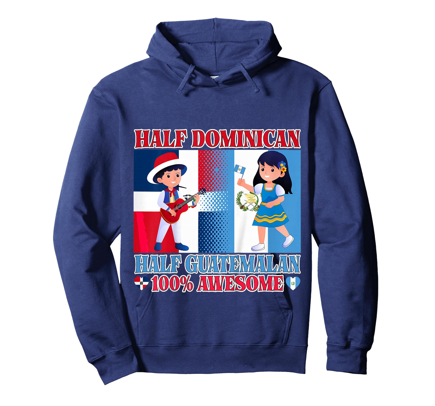 Half Guatemalan Half Dominican Republic Flag Toddler Girls T-Shirt