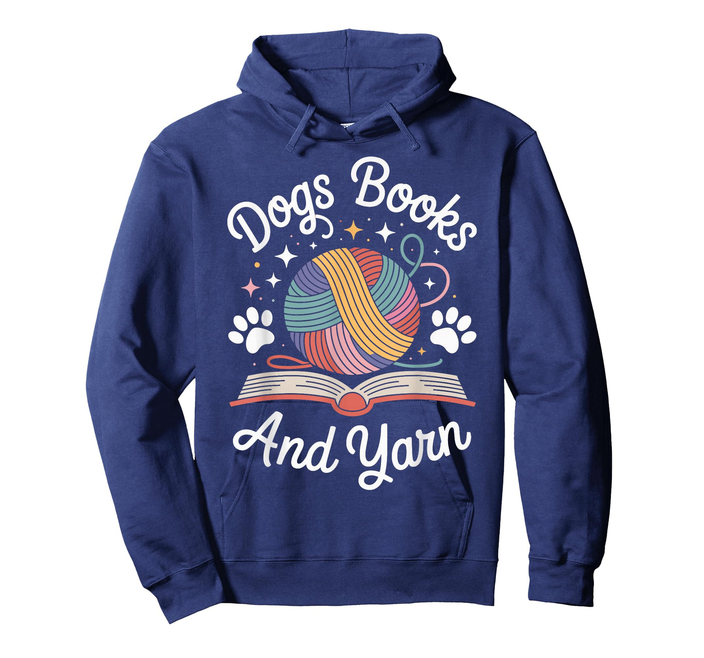 Dogs Books And Yarn Knitter Funny Knitting T-Shirt