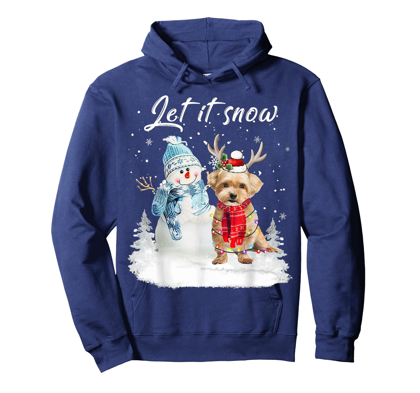 Shorkie Santa Dog Christmas Snowman Xmas Pajama T-Shirt