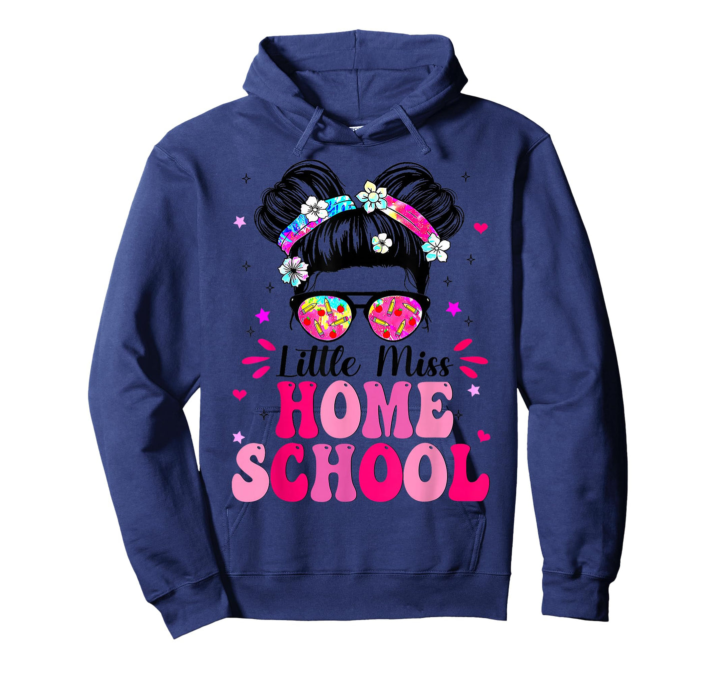 Kids Groovy Messy Bun Homeschool First Day Girls Toddlers T-Shirt