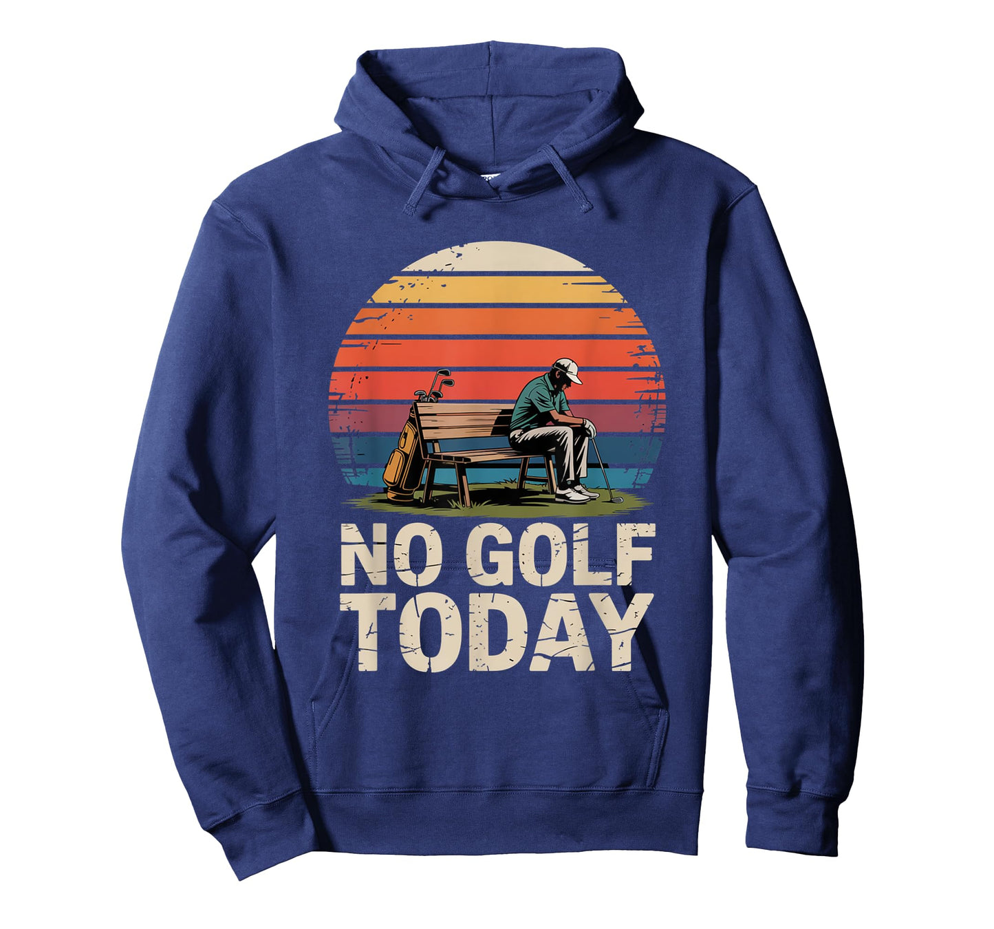 No Golf Today Sarcastic Golfer Sad Stick Man Golfing Joke T-Shirt