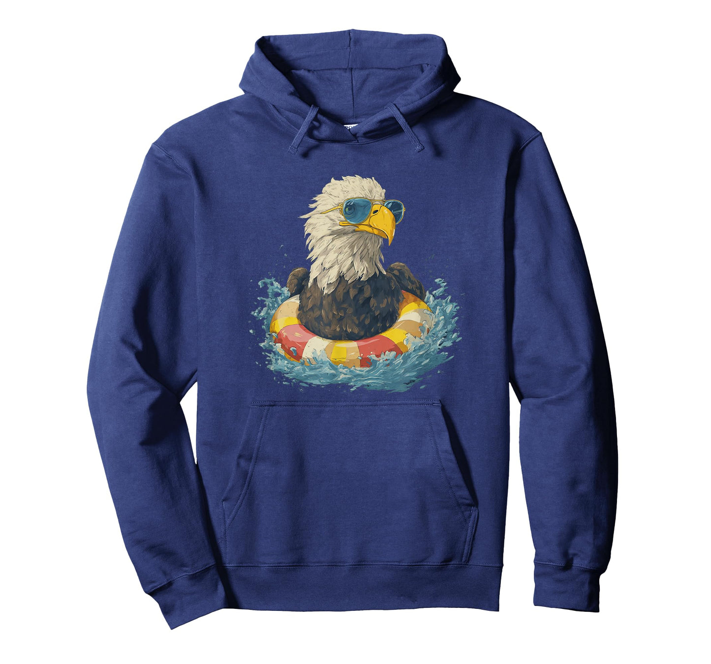 Beach Party Eagle with Pool Ring for Ocean Lovers T-Shirt