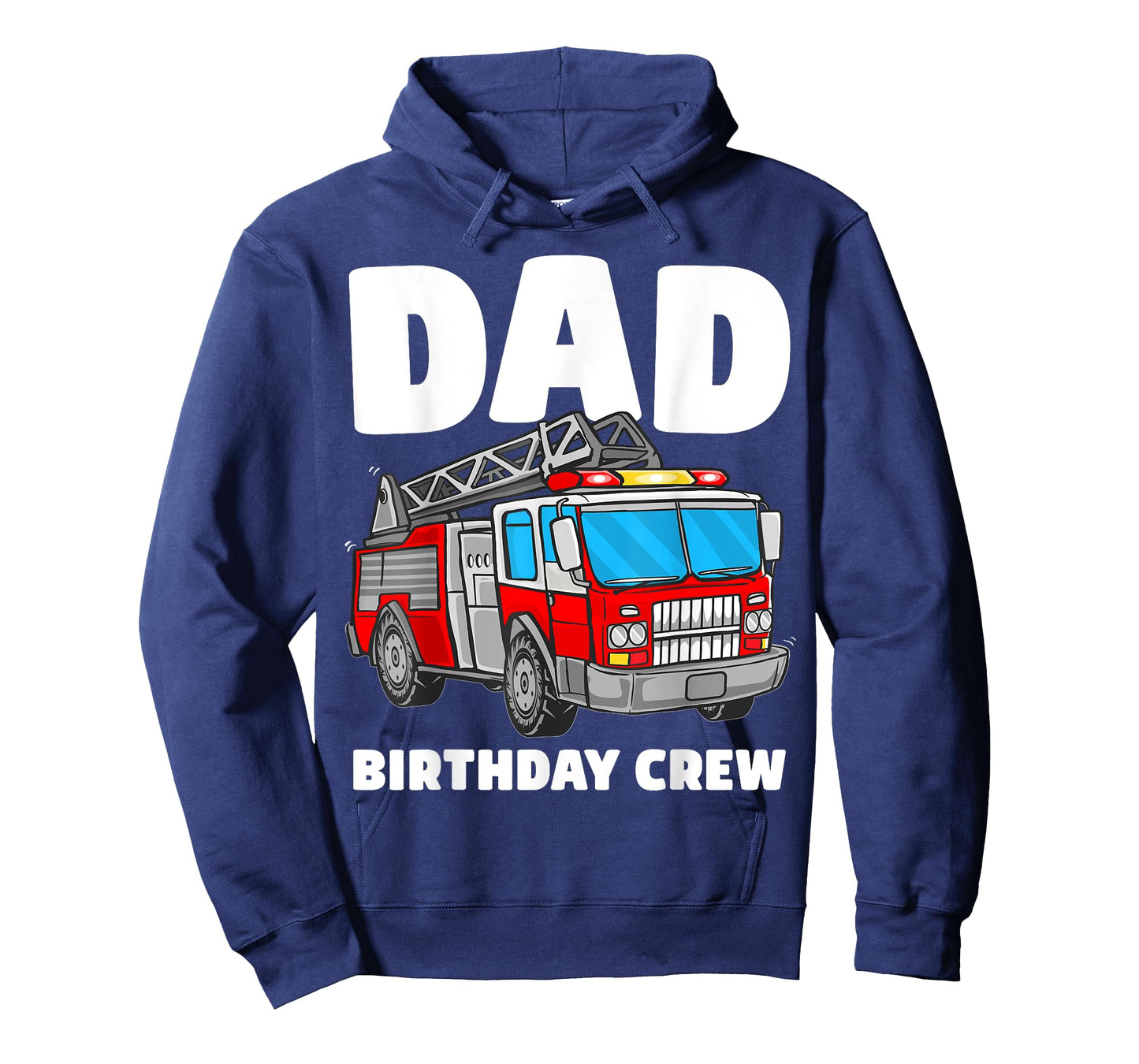 Dad Birthday Crew Fire Truck Firefighter Fireman Party T-Shirt
