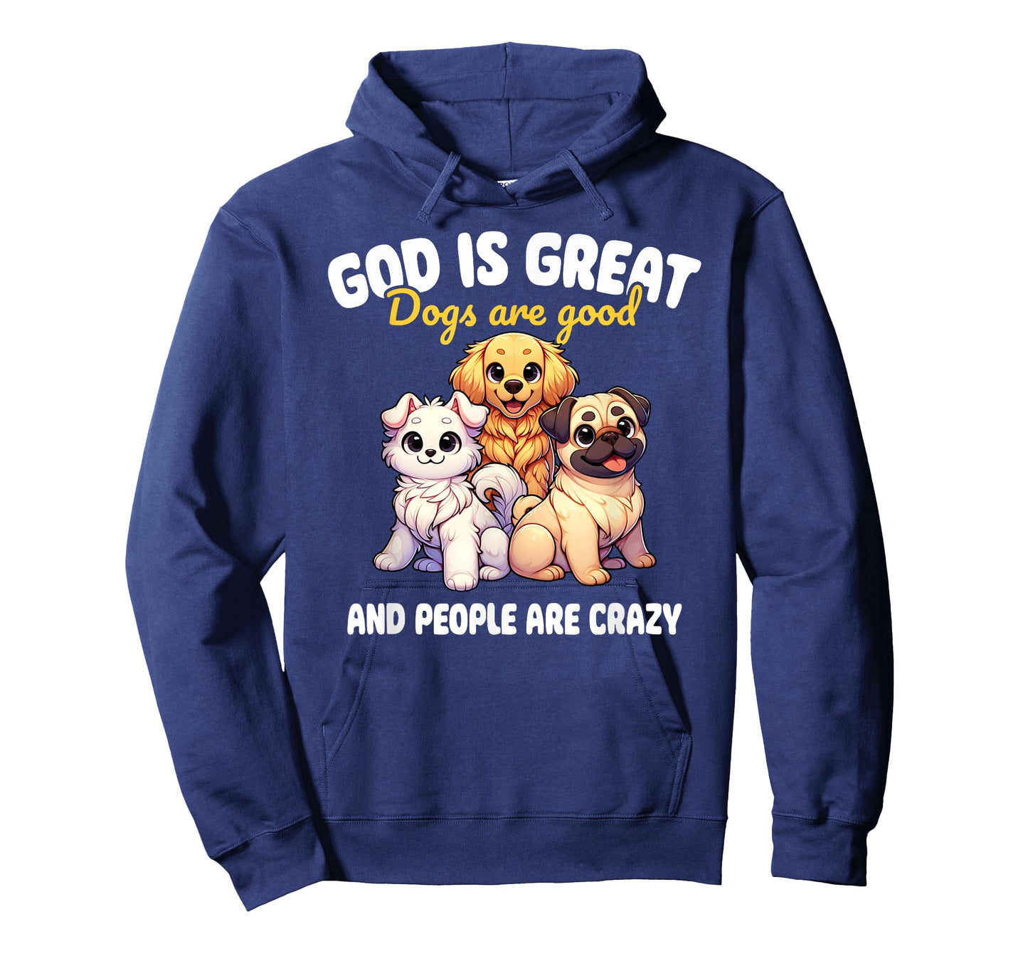 Faithful Paws Apparel God Is Great Dogs Are Good Funny Graphic T-Shirt, Small, Black