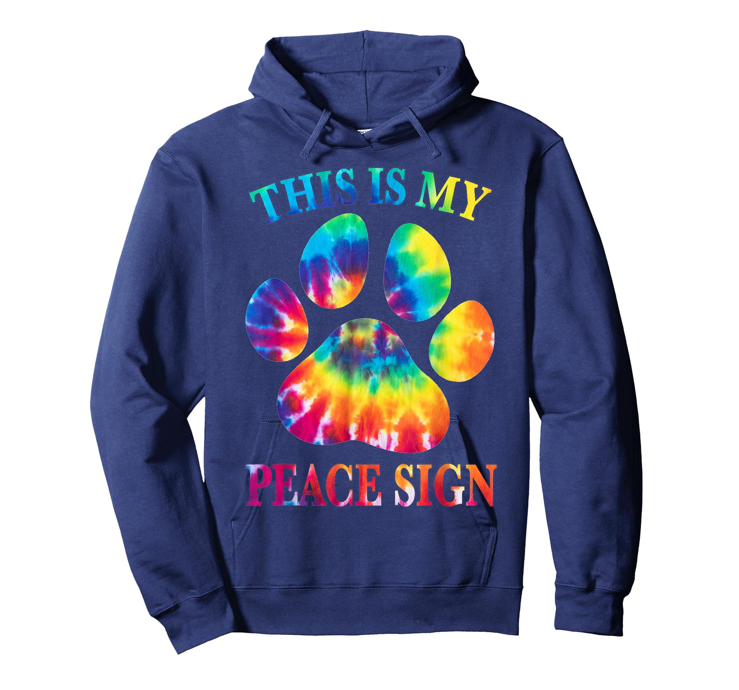 Tie Dye This Is My Peace Sign Dog Paw Print Heartbeat T-Shirt